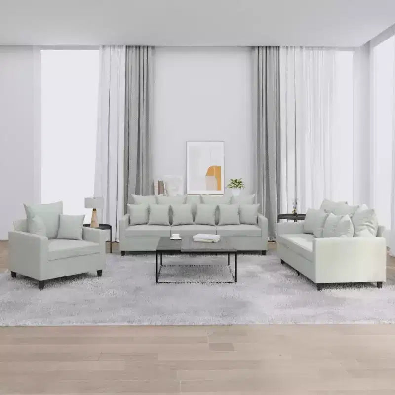 vidaXL Ensemble canapé avec coussins Canapé fauteuil pour salon 3 pièces Velours