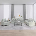 vidaXL Ensemble canapé avec coussins Canapé fauteuil pour salon 3 pièces Velours
