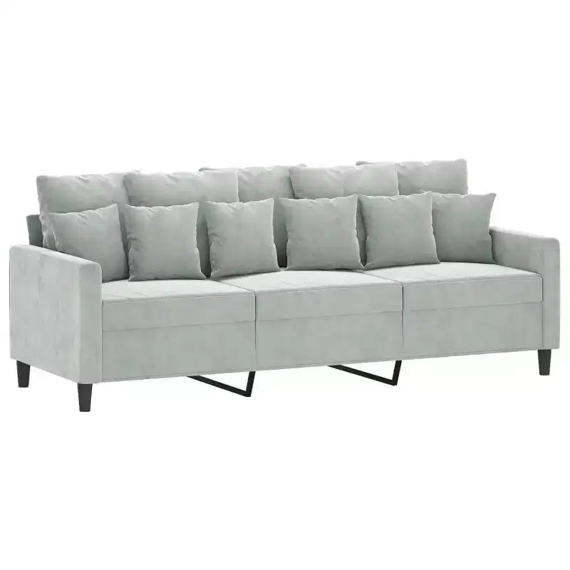 vidaXL Ensemble canapé avec coussins Canapé fauteuil pour salon 3 pièces Velours