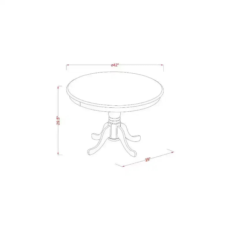 HomeStock Table à manger 5 pièces avec plateau en bois massif et 4 chaises Parsons, finition blanc lin