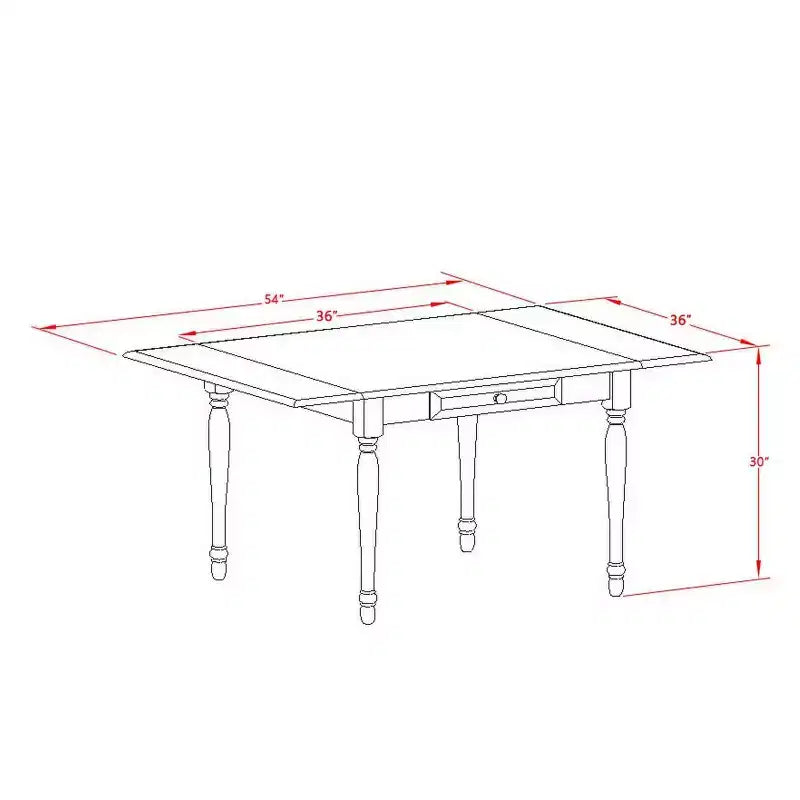 Ensemble de salle à manger 3 pièces HomeStock avec plateau en bois massif finition acajou et table à rallonges