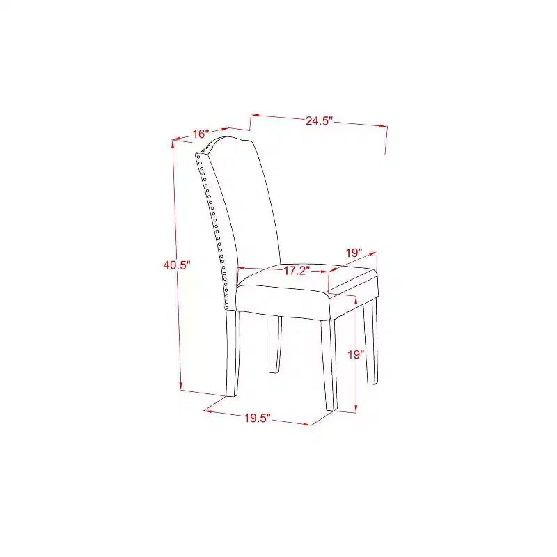 Ensemble de salle à manger 3 pièces HomeStock avec plateau en bois massif finition acajou et table à rallonges