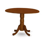 Lakeside Dining Set - Table & 4 Chairs - Hardwood Kitchen Dinette Set - Saddle Brown Finish