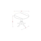 Ensemble de salle à manger Lakeside - Table et 4 chaises - Ensemble de cuisine en bois dur - Fini brun selle
