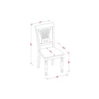 Ensemble de salle à manger Lakeside - Table et 4 chaises - Ensemble de cuisine en bois dur - Fini brun selle