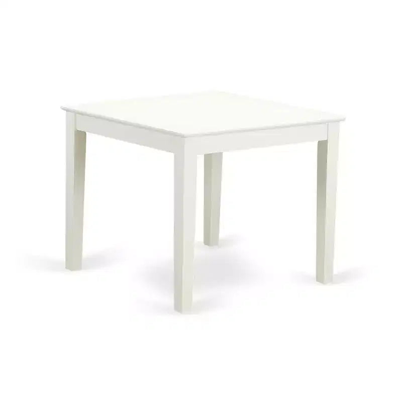 Ensemble repas 5 pièces moderne - Table carrée et 4 chaises - Tissu beige clair - Mobilier de salle à manger pour petits espaces