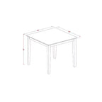 Ensemble repas 5 pièces moderne - Table carrée et 4 chaises - Tissu beige clair - Mobilier de salle à manger pour petits espaces