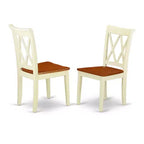 Ensemble de salle à manger rectangulaire 137x168 cm avec rallonge et 4 chaises à double dossier en X - HomeStock