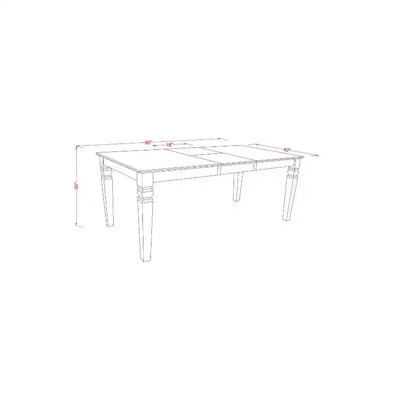 Table à manger HomeStock 7 pièces avec plateau en bois massif finition cerisier et crème, et 6 chaises