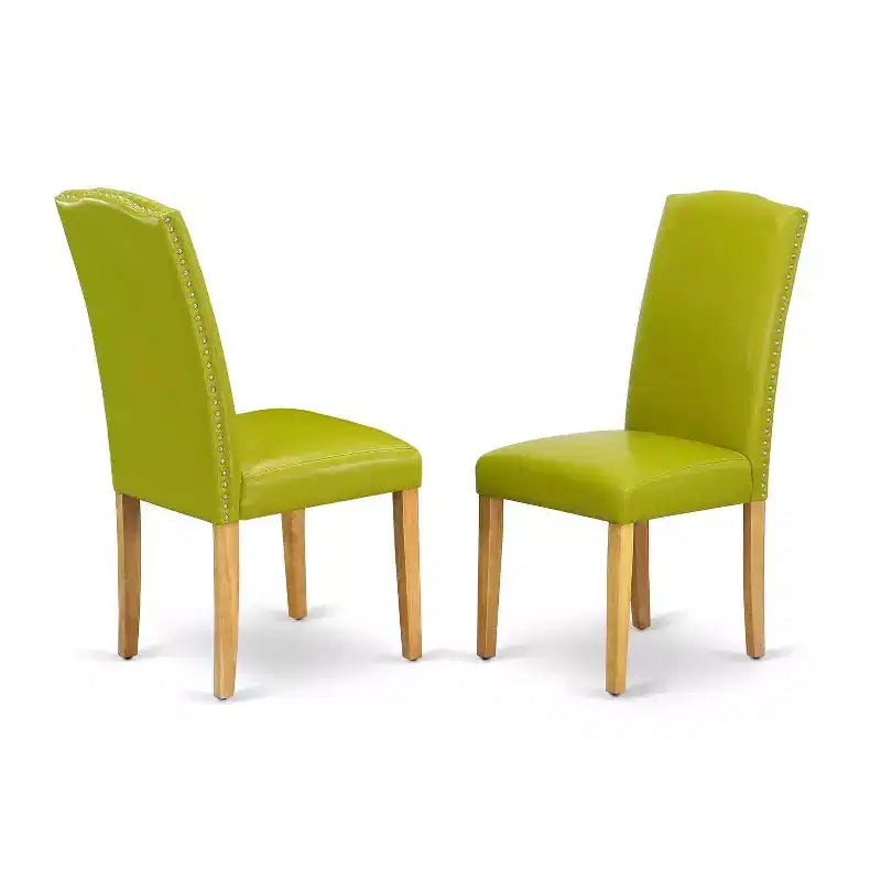 Ensemble de salle à manger HomeStock 3 pièces en chêne naturel marron avec plateau rectangulaire en bois massif et abattants