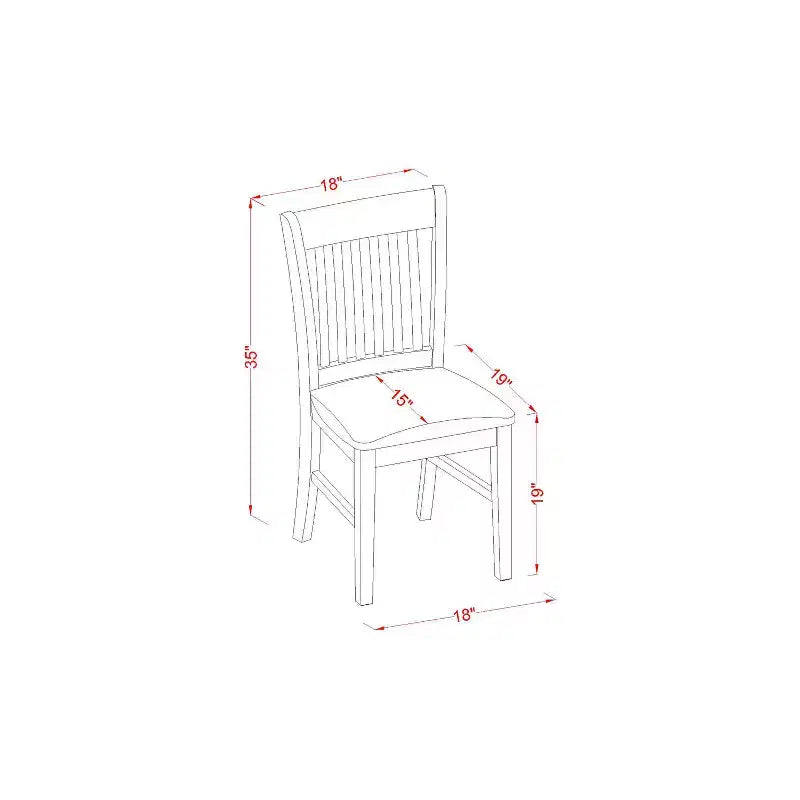 Ensemble de salle à manger carré - Table de cuisine de 36 pouces avec 2 chaises en lin - Finition chêne