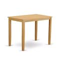 HomeStock 5-Pc Natural Oak Finish Solid Wood Top - Dining Room Set - Seats 4