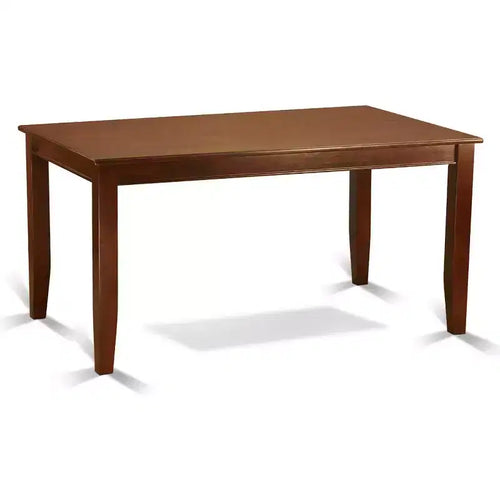 5-Piece Mahogany Finish Solid Wood Top-Rectangular Dining Room Set-Seats 4