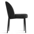Lot de 2 chaises de salle à manger rembourrées, chaises de cuisine en lin avec pieds en métal, chaises d'appoint modernes sans accoudoirs pour salle à manger - Panipeachy