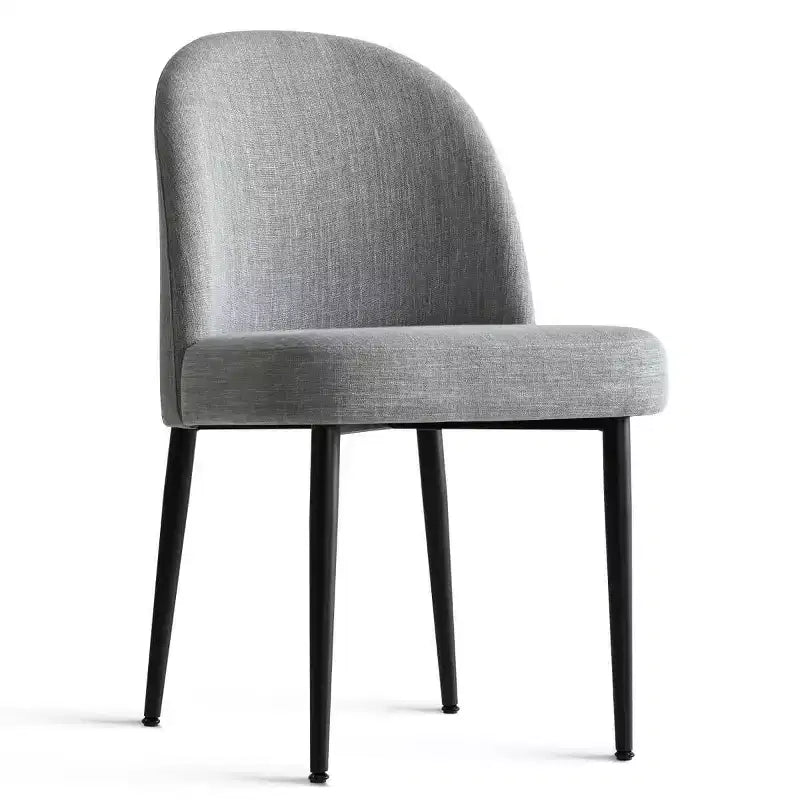 Lot de 2 chaises de salle à manger rembourrées, chaises de cuisine en lin avec pieds en métal, chaises d'appoint modernes sans accoudoirs pour salle à manger - Panipeachy