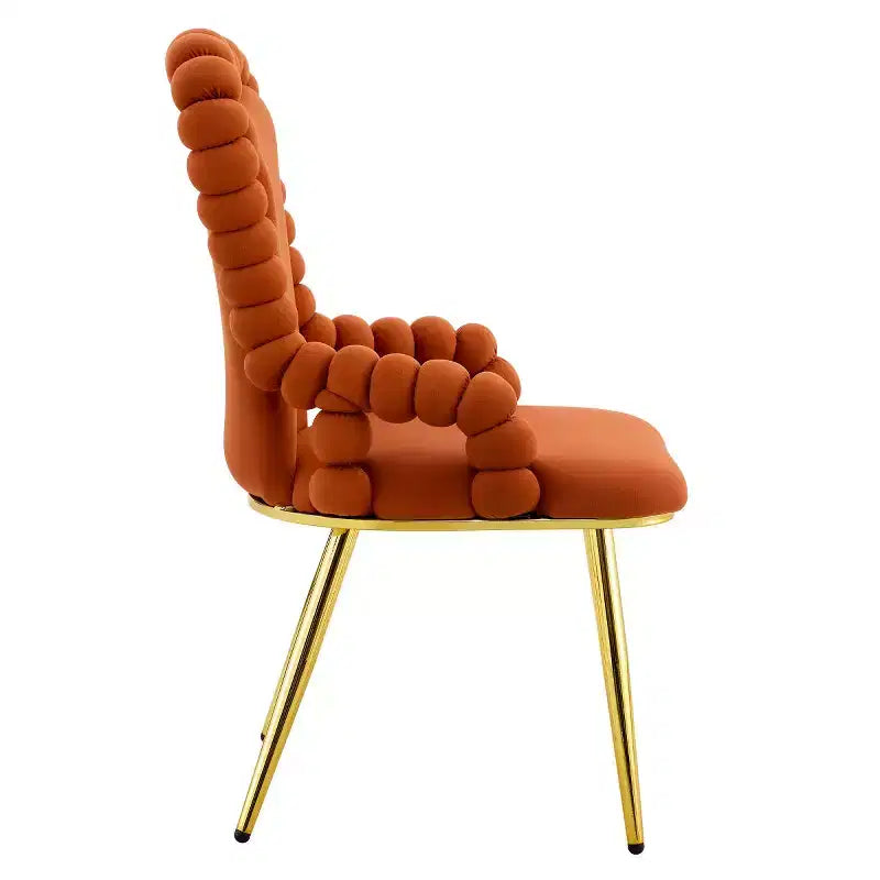 Lot de 2 Chaises de Salle à Manger Modernes en Velours avec Pieds en Métal, Chaises d'Appoint Rembourrées pour Cuisine, Salle à Manger ou Salons-Panipeachy