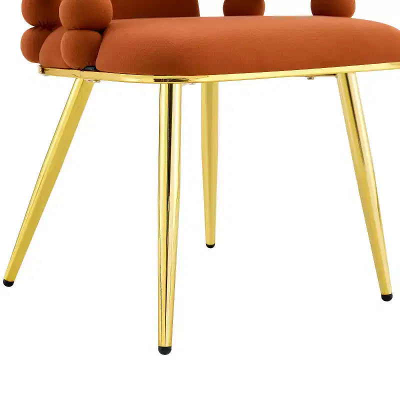 Lot de 2 Chaises de Salle à Manger Modernes en Velours avec Pieds en Métal, Chaises d'Appoint Rembourrées pour Cuisine, Salle à Manger ou Salons-Panipeachy