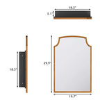 Armoire à pharmacie encadrée en métal 20x30 pouces - Armoire de salle de bain avec miroir et rangement, à fixer au mur ou encastrable, noir