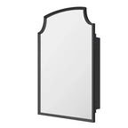 Armoire à pharmacie encadrée en métal 20x30 pouces - Armoire de salle de bain avec miroir et rangement, à fixer au mur ou encastrable, noir
