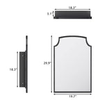 Armoire à pharmacie encadrée en métal 20x30 pouces - Armoire de salle de bain avec miroir et rangement, à fixer au mur ou encastrable, noir