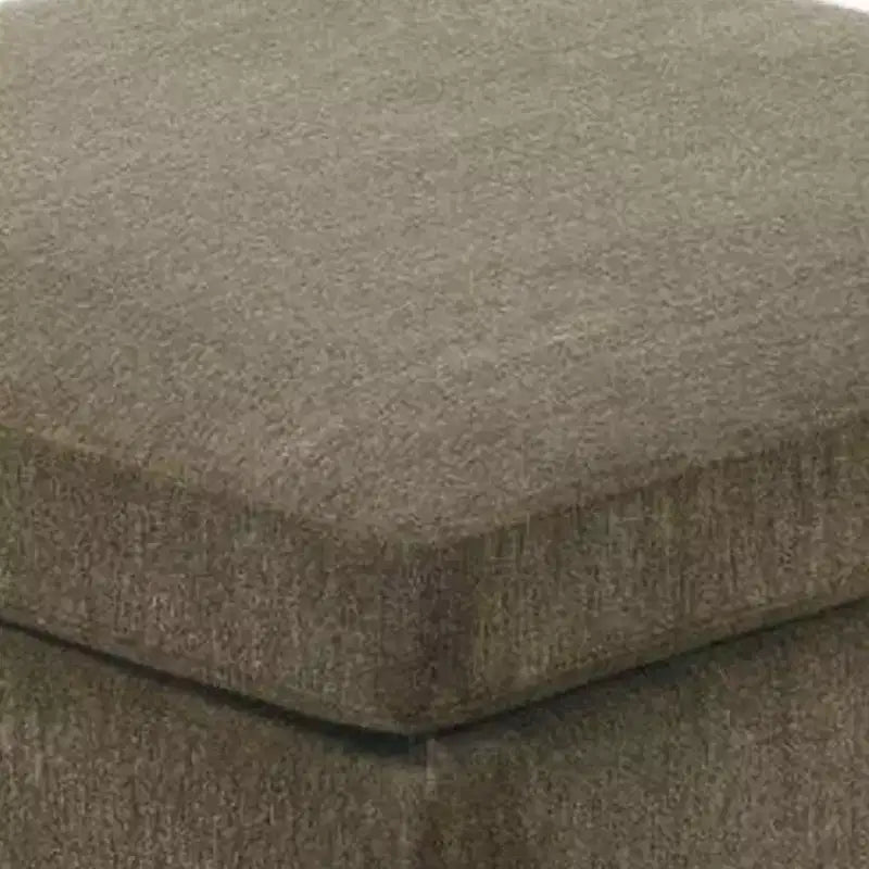 Royal Hampton pouf en bois rembourré de tissu de 37 pouces, marron taupe