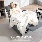 Fauteuil inclinable, fauteuil pivotant large, canapé une place surrembourré avec ressorts ensachés, repose-pieds, montage rapide