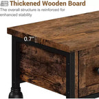 Table console de 53 pouces avec 3 tiroirs, table d'entrée industrielle avec étagères de rangement à 3 niveaux, pour couloir, salon, bureau