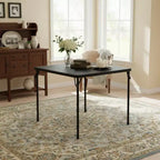 FurnitureR 34-Inch Folding Table, Heavy-Duty PP Tabletop with Metal Frame, Portable Foldable Utility Table for Picnic, Party, Events, Small Spaces