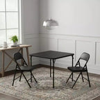 Table pliante FurnitureR de 34 pouces, plateau en PP robuste avec cadre en métal, table utilitaire pliable portable pour pique-nique, fête, événements, petits espaces
