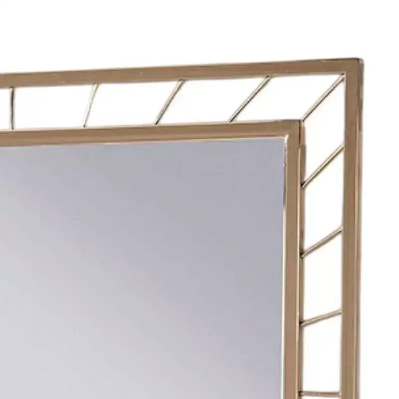 Miroir décoratif d'appoint Royal Hampton, cadre en métal plaqué or glamour de 39 pouces