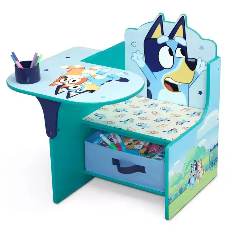 Bureau et chaise pour enfant Bluey Delta Children avec rangement