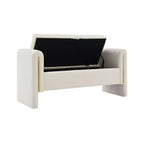 Banc de rangement TUYOHW Teddy, banc ottoman bout de lit de 150 cm avec accoudoirs et rangement, ottoman pour chambre à coucher, salon, couloir