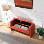 Banc de rangement TUYOHW Teddy, banc ottoman bout de lit de 150 cm avec accoudoirs et rangement, ottoman pour chambre à coucher, salon, couloir