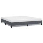 Cadre de lit Velours gris foncé (100 % polyester), contreplaqué, bois composite