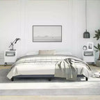 Cadre de lit Velours gris foncé (100 % polyester), contreplaqué, bois composite