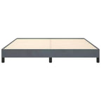 Cadre de lit Velours gris foncé (100 % polyester), contreplaqué, bois composite