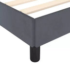 Cadre de lit Velours gris foncé (100 % polyester), contreplaqué, bois composite