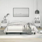 Bed Frame With Headboard White Faux Leather Queen Bed Frame