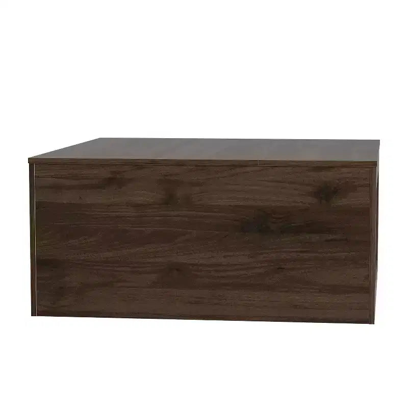 Table basse carrée Galano avec étagère de rangement à découpe incurvée 34,8 L x 34,8 P x 16,1 H