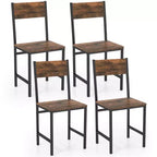 Costway Set of 4 Dining Chairs w/Metal Legs Slanted Back Wide Seat for Living Room