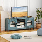 Meuble TV de ferme Costway pour téléviseurs jusqu'à 65 pouces Meuble TV moderne et vintage pour salon