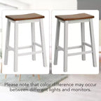Costway Lot de 2 tabourets de comptoir industriels de 24,5 pouces avec repose-pieds