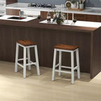 Costway Lot de 2 tabourets de comptoir industriels de 24,5 pouces avec repose-pieds