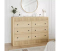 6 Drawer Dresser for Bedroom, 47 Wide Wooden Chest of Drawers, Fluted Storage Organizer for Living Room, Hallway, Entryway