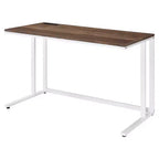 Bureau Royal Hampton avec plateau en bois et port USB intégré, marron et blanc