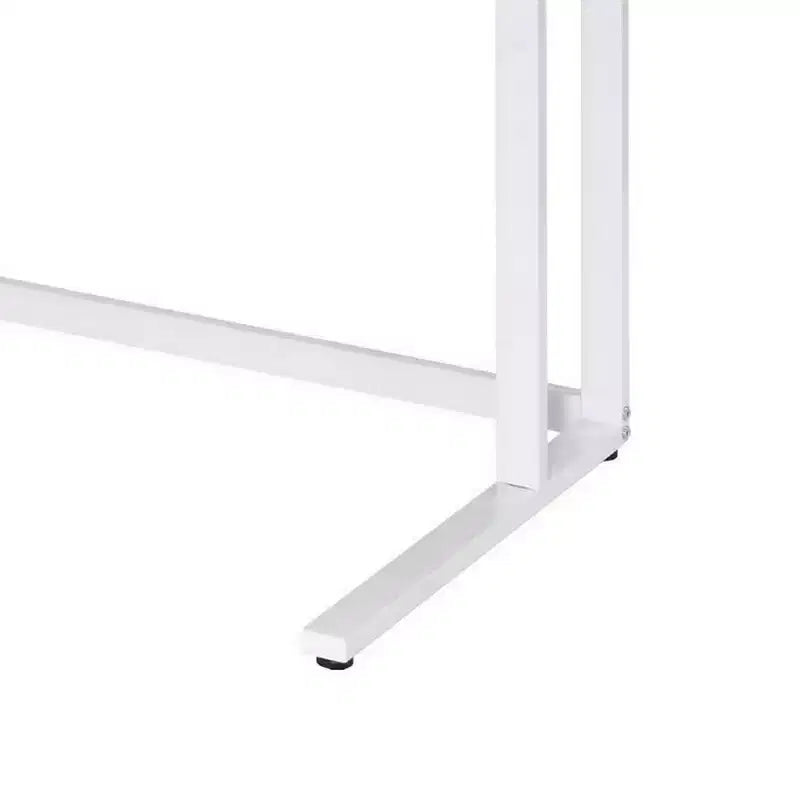 Bureau Royal Hampton avec plateau en bois et port USB intégré, marron et blanc