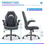 Chaise de jeu ergonomique TUYOHW, chaise de bureau avec dossier en S, mode bascule et hauteur réglable, mousse haute résilience