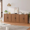 3-Set Wooden Door Sideboard Buffet Storage Cabinets with Adjustable Shelves - 93Lx31H