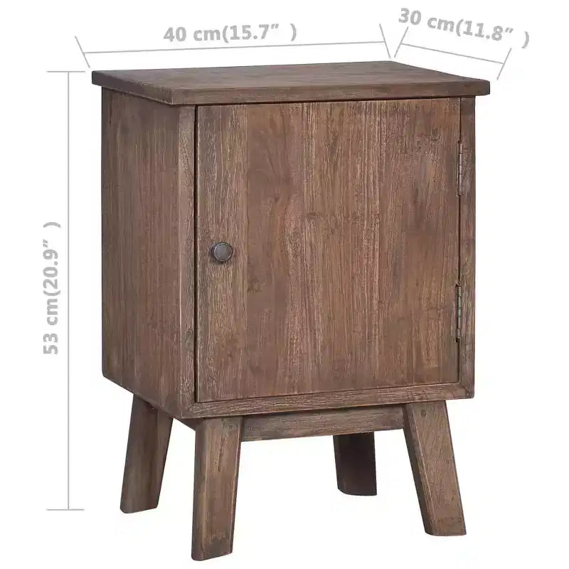 vidaXL Table de chevet 40x30x53 cm Bois de teck massif