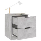 vidaXL Meuble d'appoint Table d'appoint de rangement pour salon Bois d'ingénierie - Gris béton